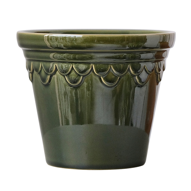 Vintage style kiln change high-grade feeling ceramic flower pots