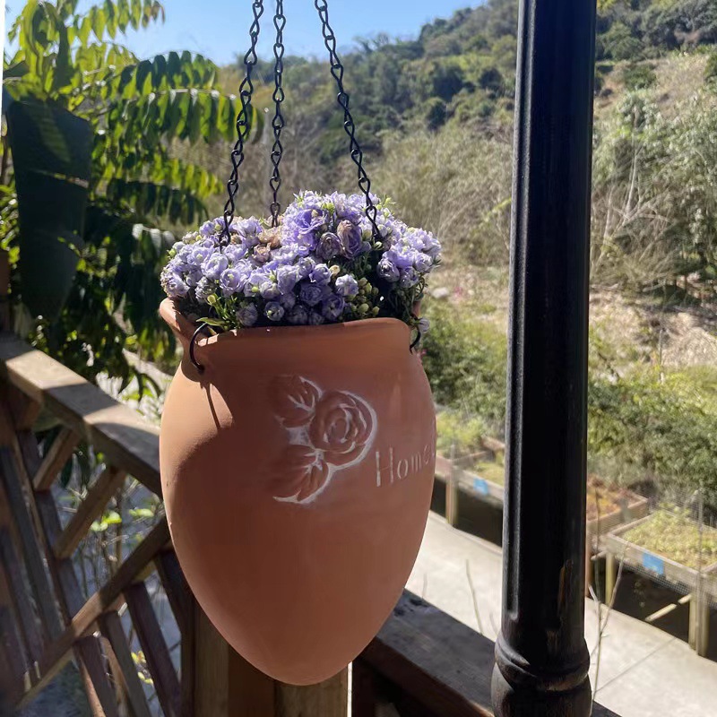 Handmade Red Clay Hanging  Succulent Planters