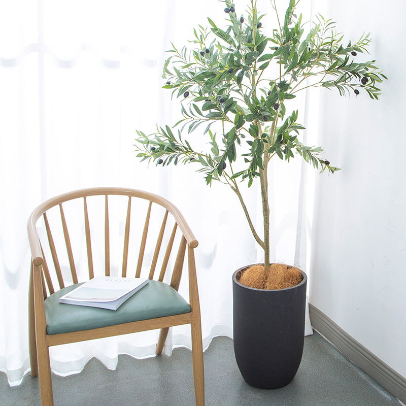 Minimalist  Cylinder Planter – Smootg Finish Fiber Concrete   Vase