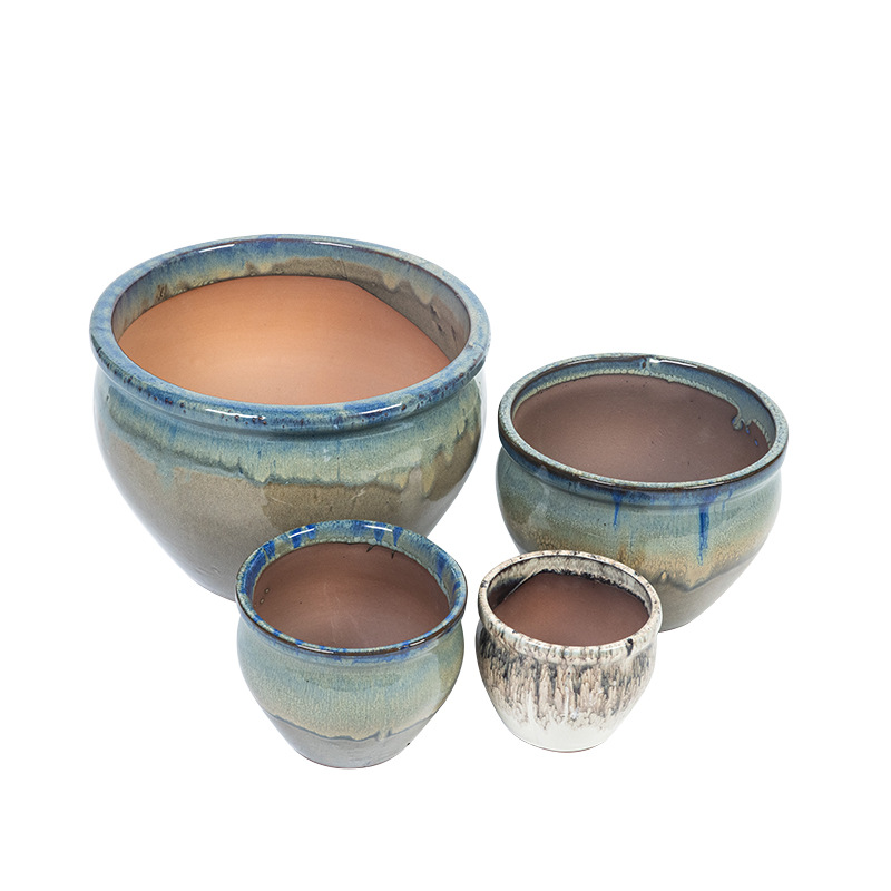 Vietnam Minimist Design Personalized Glazed Porcelain Floor Planter 